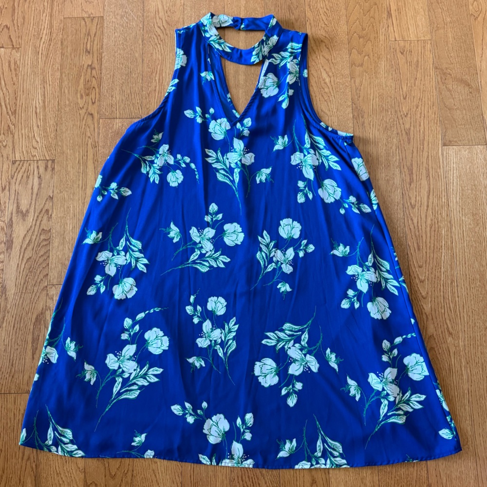 Peach Love California Blue Floral Dress